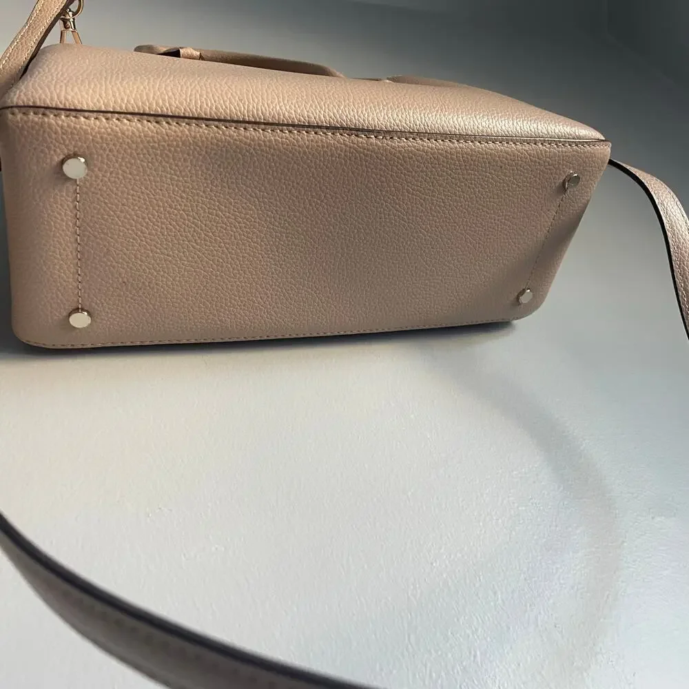 Kate Spade New York Eva Small Top Handle Crossbody Bag Blush Pebbled Leather